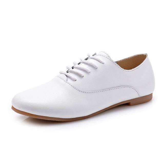 ladies leather flat shoes size 5