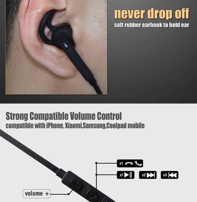 Earphone With Volume Control And Microphone